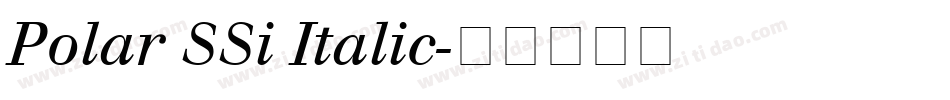 Polar SSi Italic字体转换